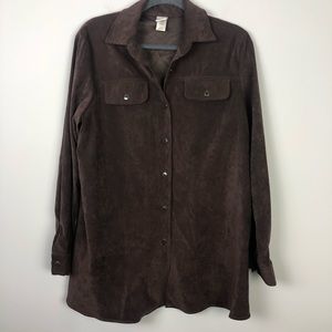 Duo dark brown Suede like Jacket